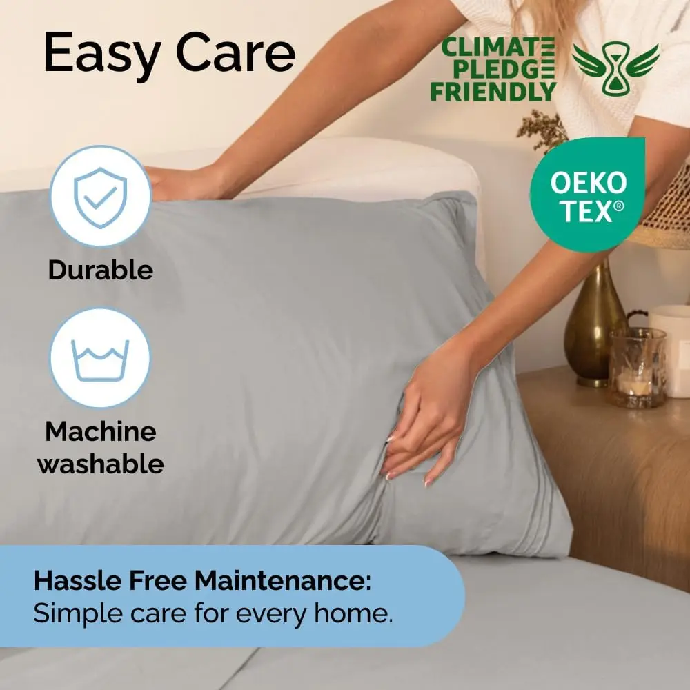 Oeko-Tex Microfiber Luxury Breathable Cooling Sheet Set Queen Size 4 Piece Bed Sheet Set