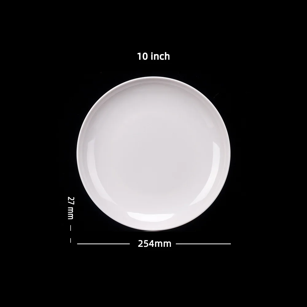 Wholesale Cheap White Dinnerware Plate Melamine Plates for Restaurant
