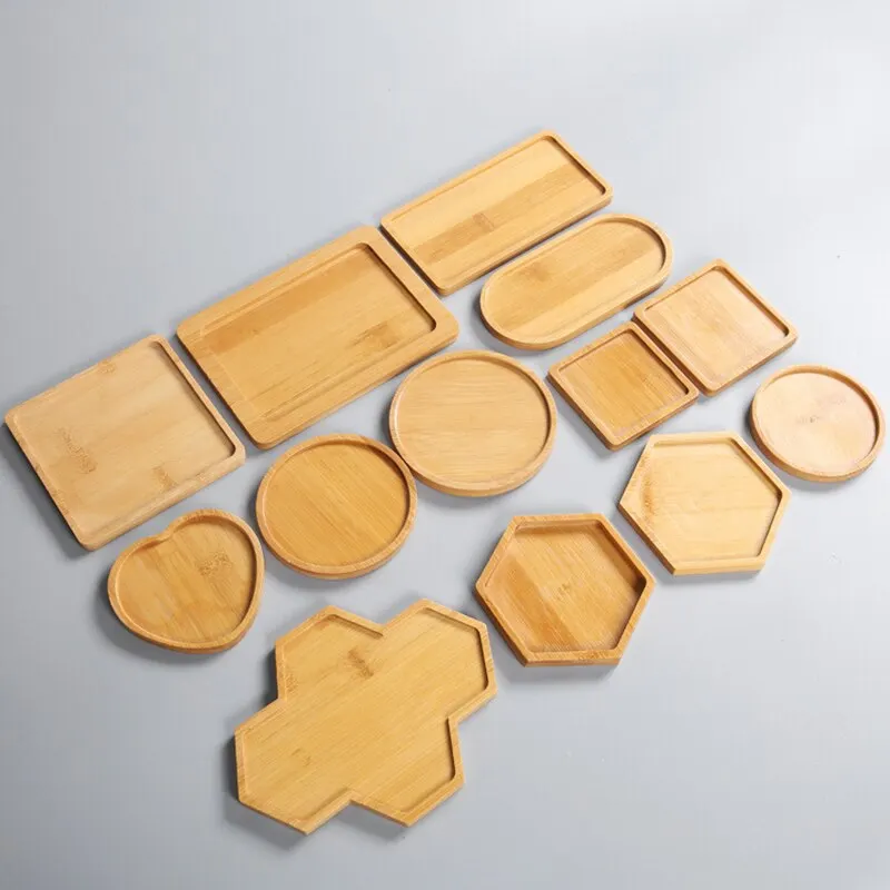 New Product Home Kitchen Accessories Bamboo Tray Placemat Round Coffee Cups Logo Square Bamboo Coaster Set