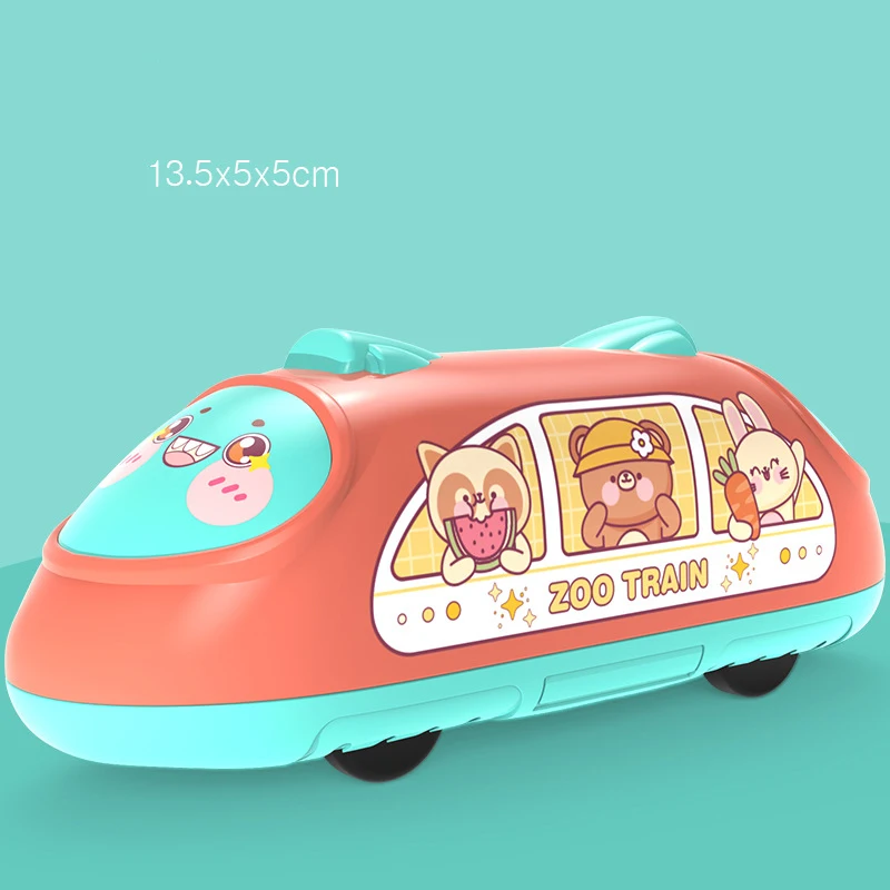 Cartoon Subway Forward and Backward Cartoon High Speed Rail Model Dinosaur Car Baby Crawl Car Toy