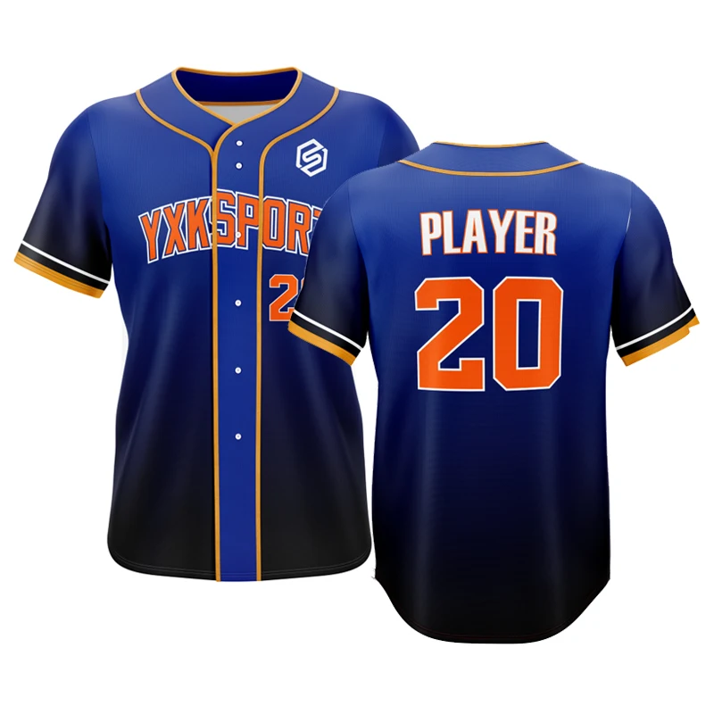 Custom Sublimation Vintage Baseball Jersey For Men Button Up Mesh Baseball Jersey Custom