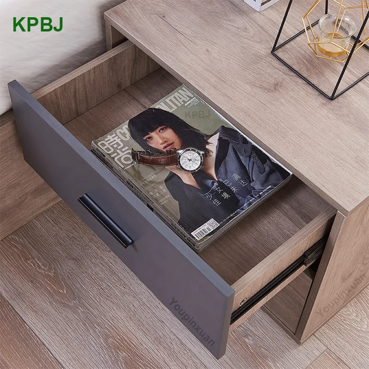 
Modern Nordic Minimalist Wooden Bed Melamine MDF Home Double Beds With Storage 