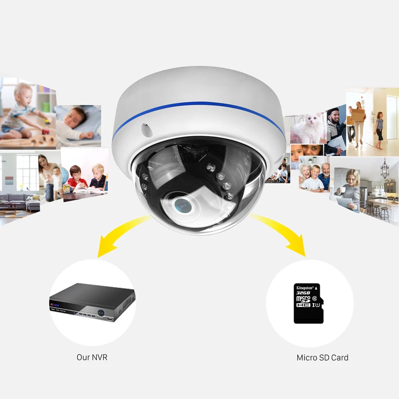  IP-камера BESDER H.265 POE антивандальная 2 Мп 5 МП ИК ночное