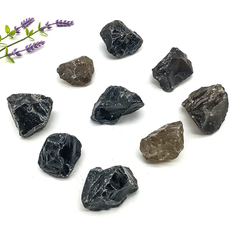 Wholesale  New  Natural Crystal Rough Stone Smoky Raw Gemstone Dark Smoky Healing Stone for Decoration and Sale