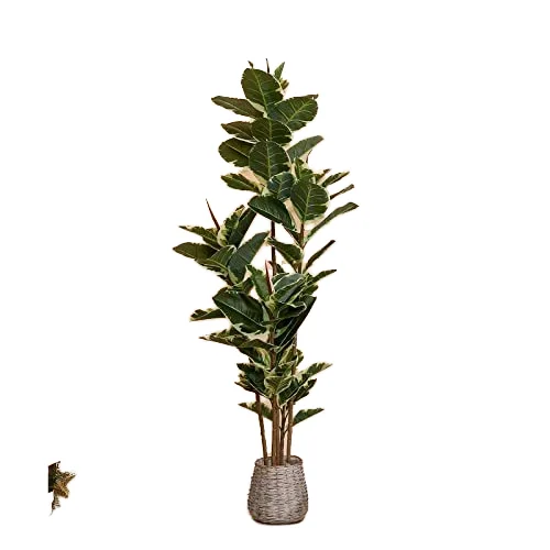 Hot Selling Nearly Natural Plastic Home Decor Quality Plastic Material planted Artificial Fiddle Leaf Fig Tree