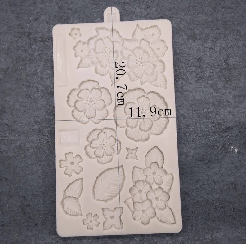 Hydrangea and Jasmine Shape Silicone Flower Fondant Decorating Molds 3D Homemade Chocolate Cake Bakeware Resin Clay Making Tools