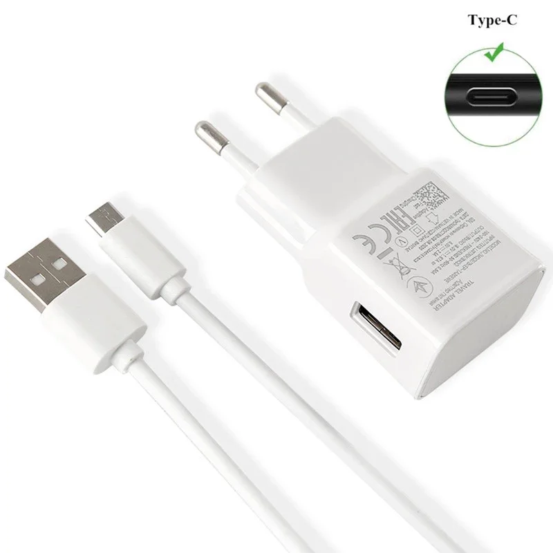 Fast Charger With USB Type C Cable For Samsung Galaxy M10 M20 M21 M31 M30 M31S M40S M60S M80S M01 S20 S10 S9 S8 Wall Charging