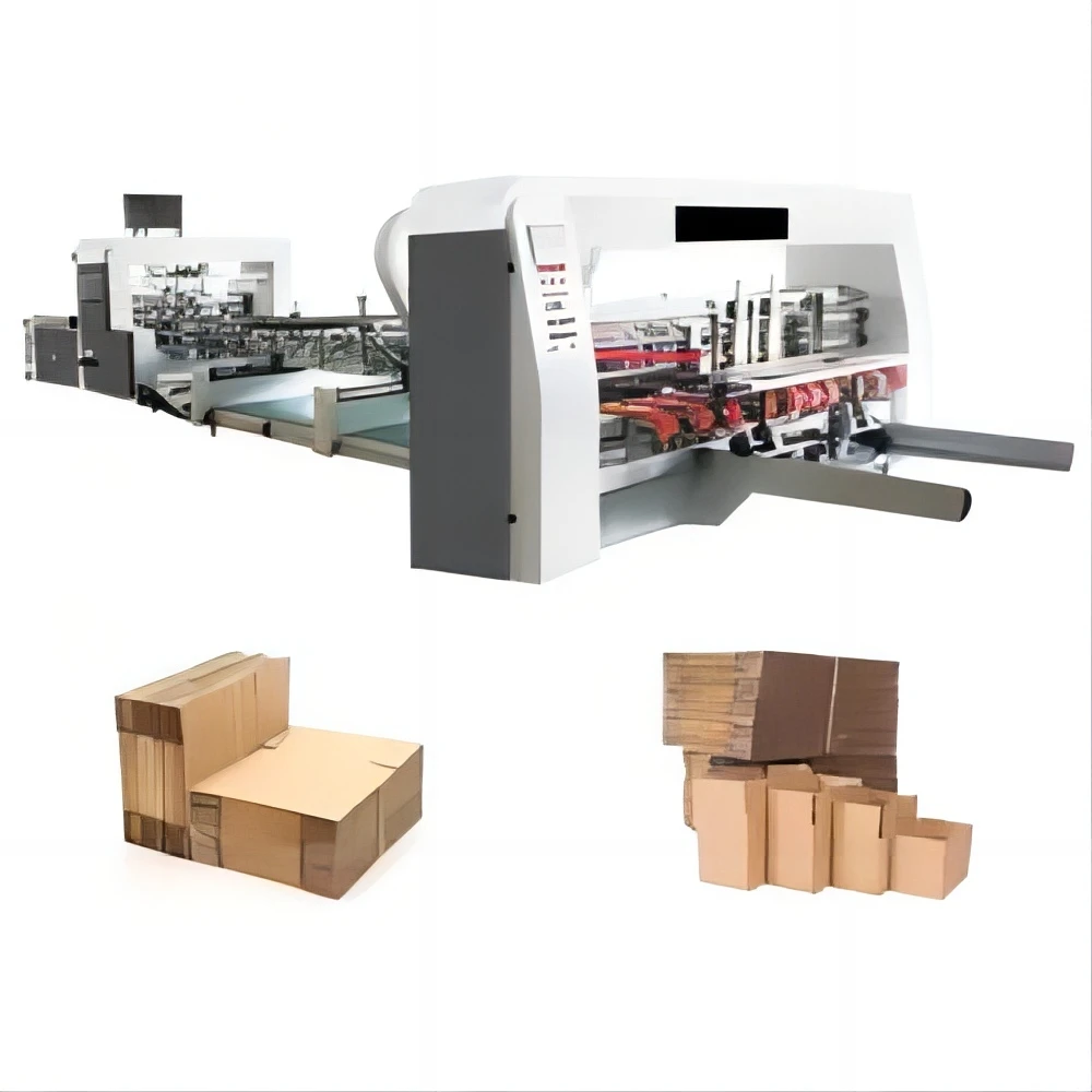 QH pack Automatic corrugated carton computer adjust folder gluer machine / carton box making machine
