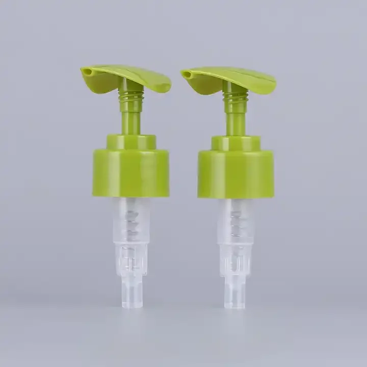 Wholesale Recyclable 28mm 28/410 Green  Lotion Screw Dispenser Treatment Pump For Shampoo Shower Gel Hand Sanitizer Toiletries