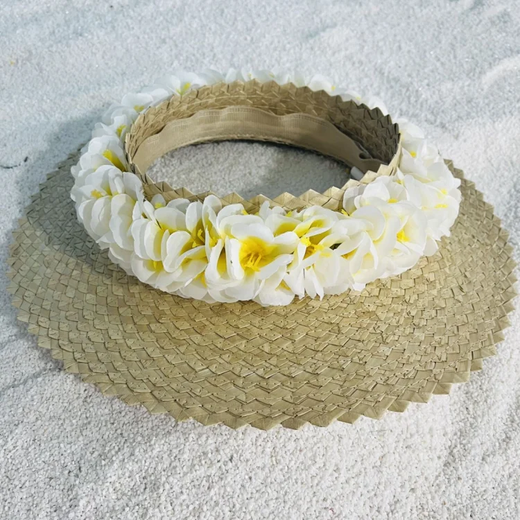Соломенная соломенная шляпа Papale Lauhala Hawaii летняя пляжная с