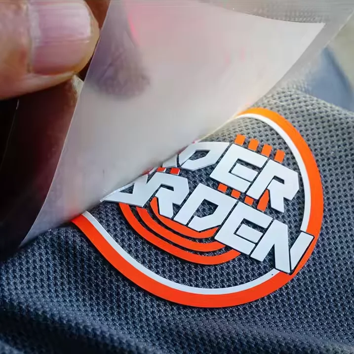 Factory Price Custom Rubber Heat Transfer Label 3D Logo Iron On T-shirt Heat Transfers Silicone Label For Clothing Use
