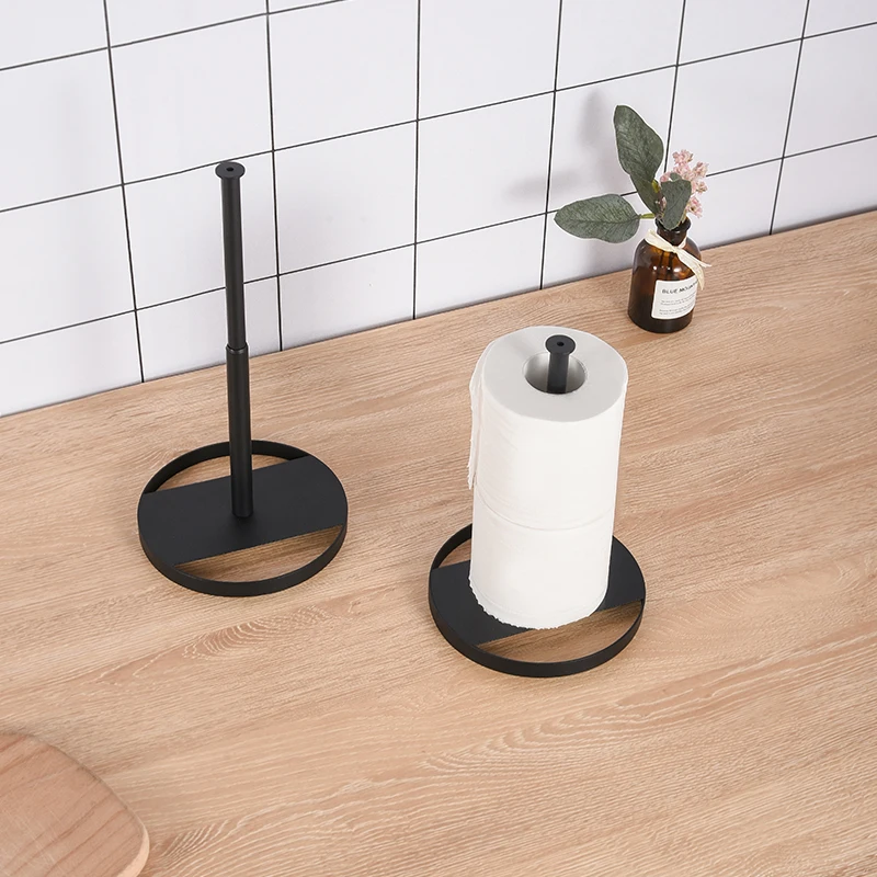 Free-Standing Expandable 6.5-13.8 Inch Kitchen Countertop Paper Towel Roll Holders Rack