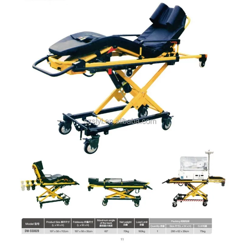Electric Automatic Loading Ambulance Stretcher
