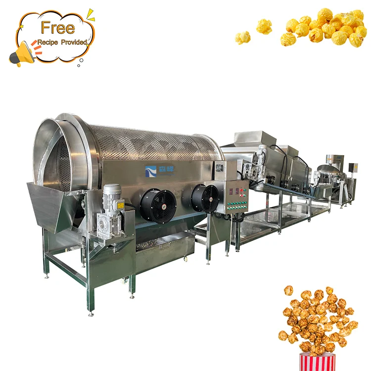 Big Capacity Electric Popcorn Machine Price Commercial Mushroom Popcorn Production Line Factory