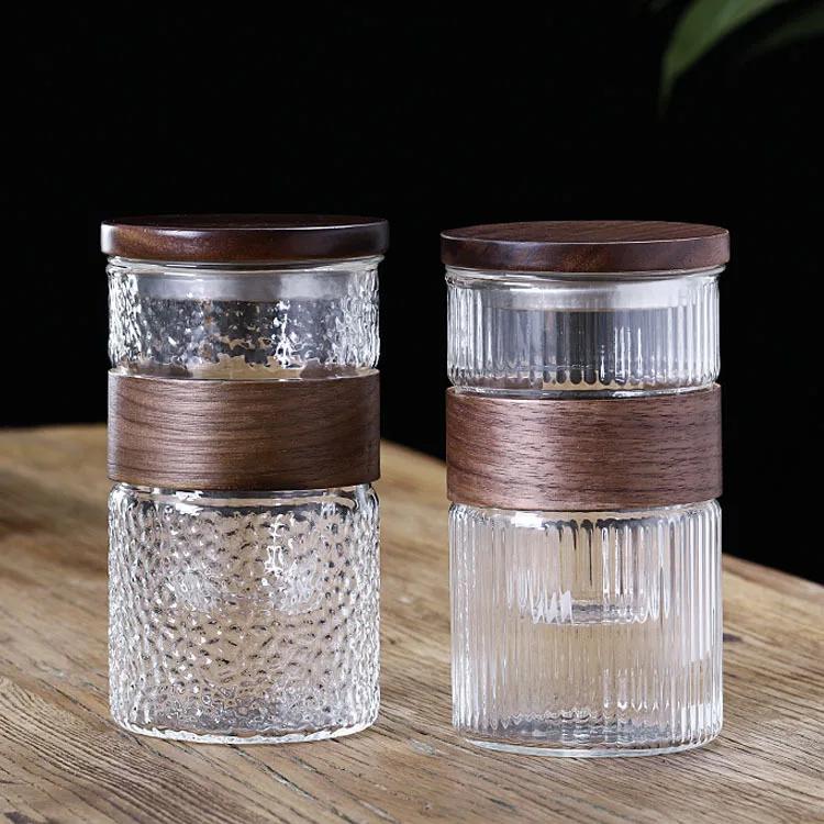 High borosilicate Pyrex tea separation tea cup Clear glass with filter tea set hammer pattern three piece cup