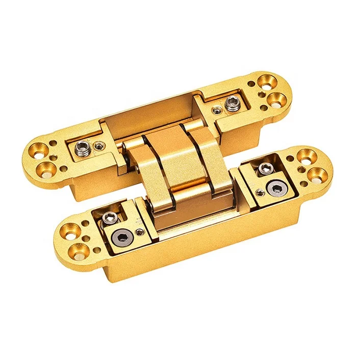 Heavy Duty Zinc Alloy Invisible Hinge 3D Adjustable 180 Degree Concealed Hinge For Wooden Door