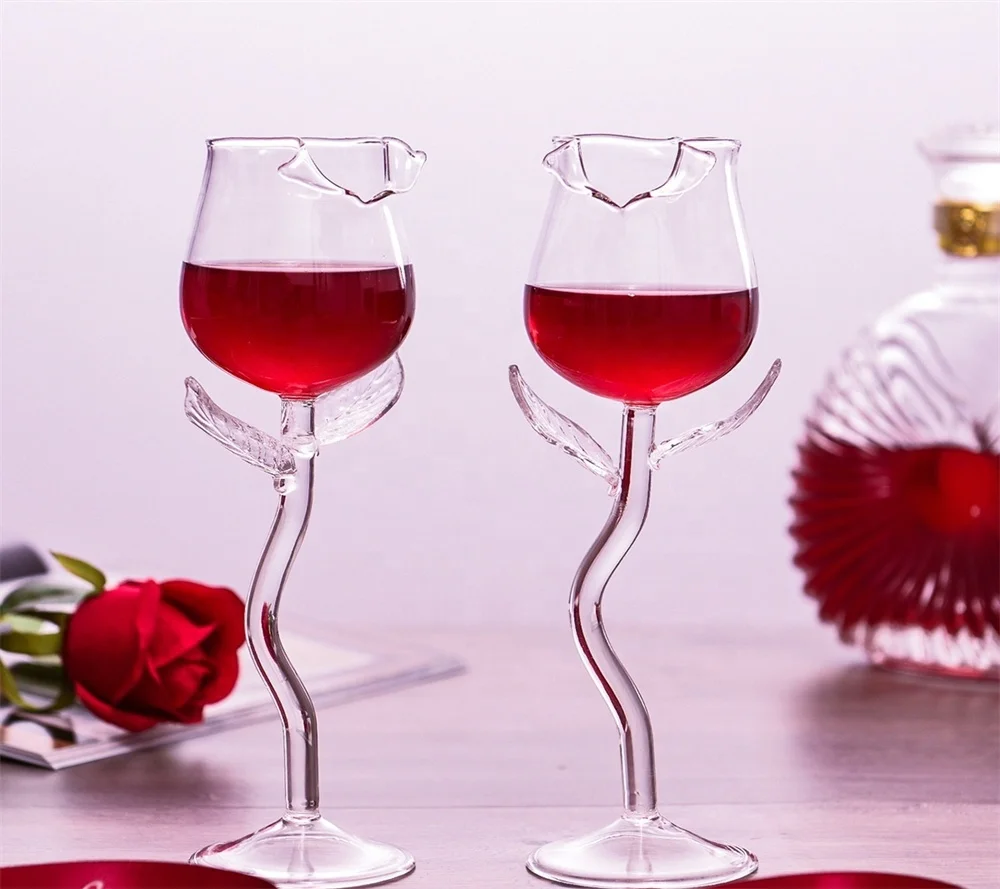 Creative Vintage Rose Wine Glass Champagne Cocktail Whisky Glass Manufacturer Wholesale