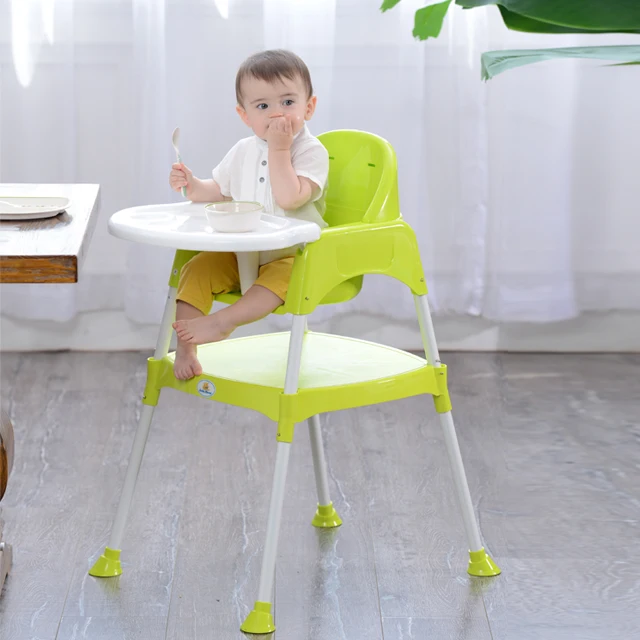 Wholesale  Removable Tray Eating Table and Chair Seat Multi-Color Plastic Baby Feeding High Chair