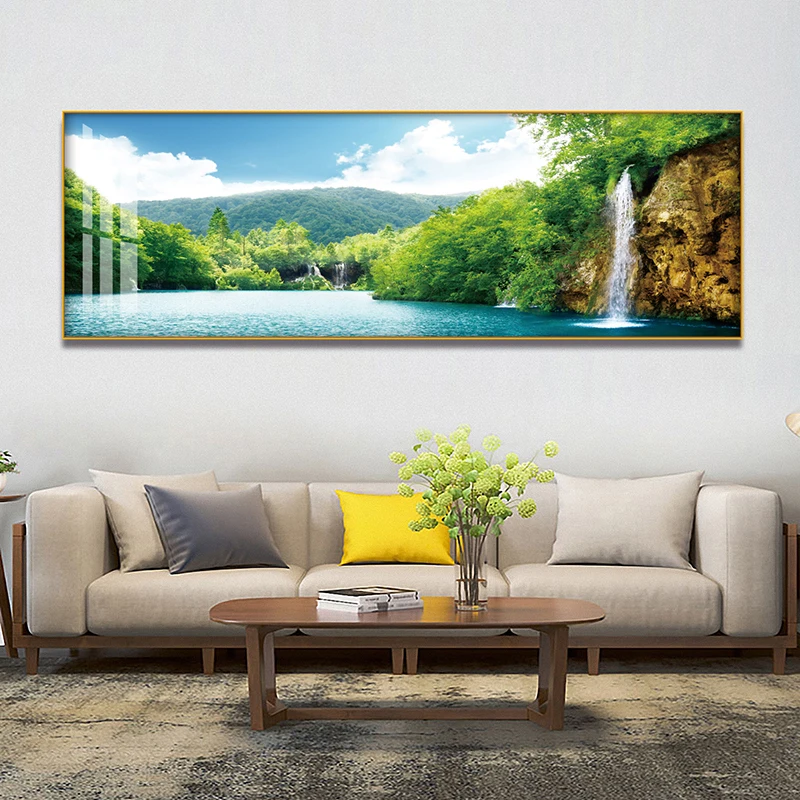 High Quality Aluminium Hanging Frame Wall Prints Landscape Frameless Acrylic Painting Canvas Art for Living Room