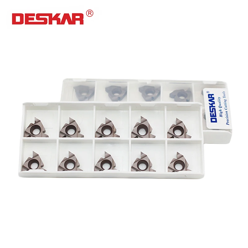 DESKAR CNC Lathe Carbide Inserts Cermet blade Turning Tools Machining 16IR/ER-11W 14W 1.5ISO 2.0ISO AG55 AG60 LF90 High finish