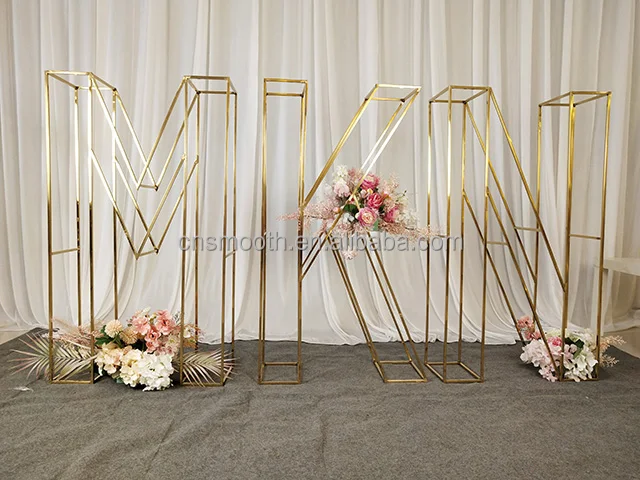 Factory Supplier Metal Led Light Up Marquee Number Letter Sign 4ft 3ft Giant  Letters for Wedding Decoration