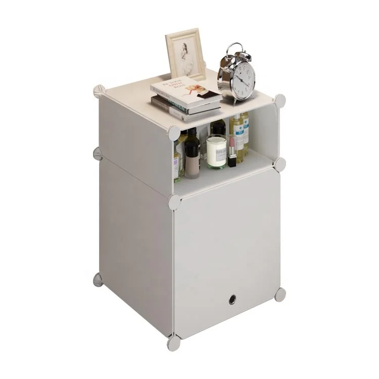 DIY Great Looks Color Durable and very Handy Plastic Bedside Table