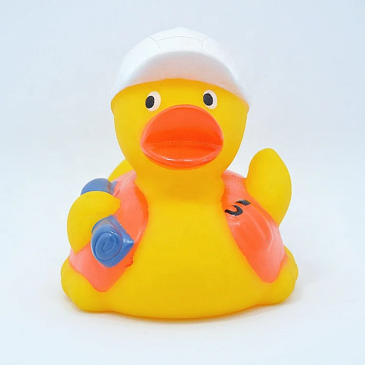 Wholesale Promotional Custom Soft PVC Bath Duck Squeeze Floating Plastic Construction Rubber Duck
