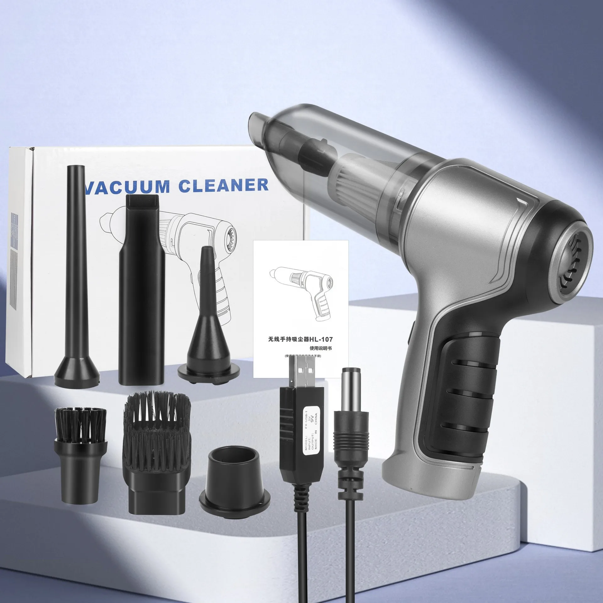 Rechargeable Battery Cleaning Machine Handheld Powerful Wireless Car Vacuum Cleaner Mini Wash for Car and Desk