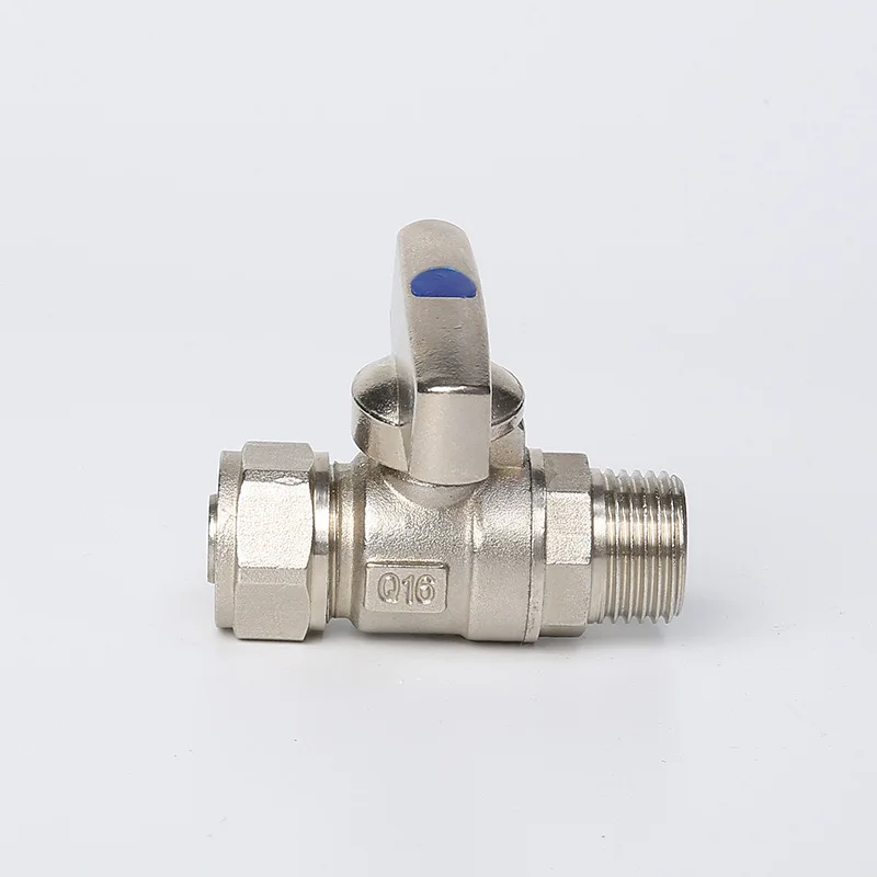 Factory Supply Water Ball Valve PEX Aluminum Pipe Fitting Valve Male Compression Valve For Water supply