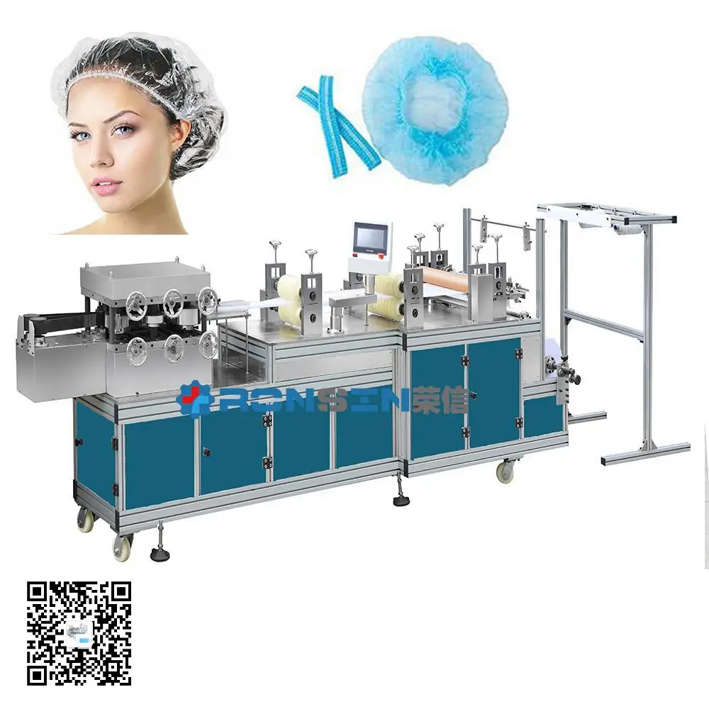Medical Hospital Automatic Mop Cap Making High quality Nurse Doctor Non Woven Hair Cover hat machine