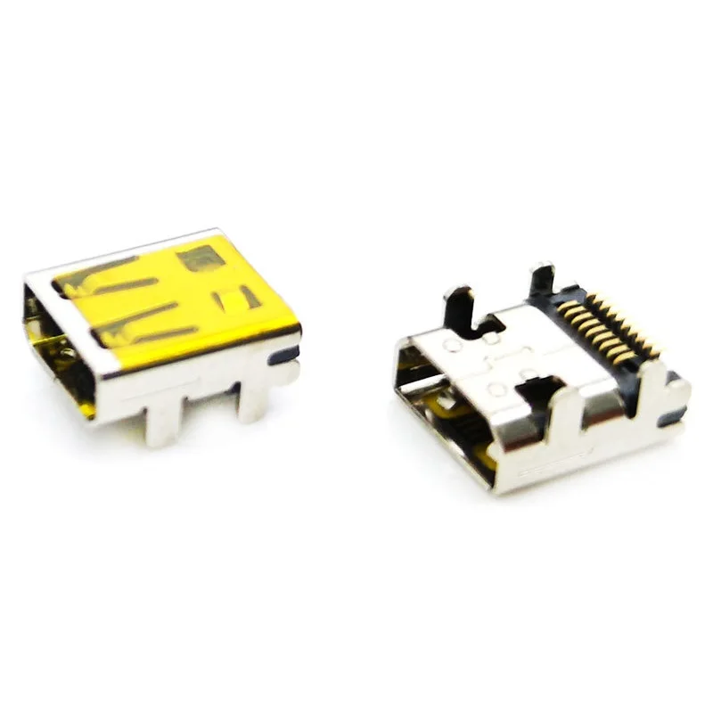 JINBEILI Micro 19PIN Тип женский pcb разъем под прямым углом smt позолоченный или никелированный 2 0 тип c Мужской