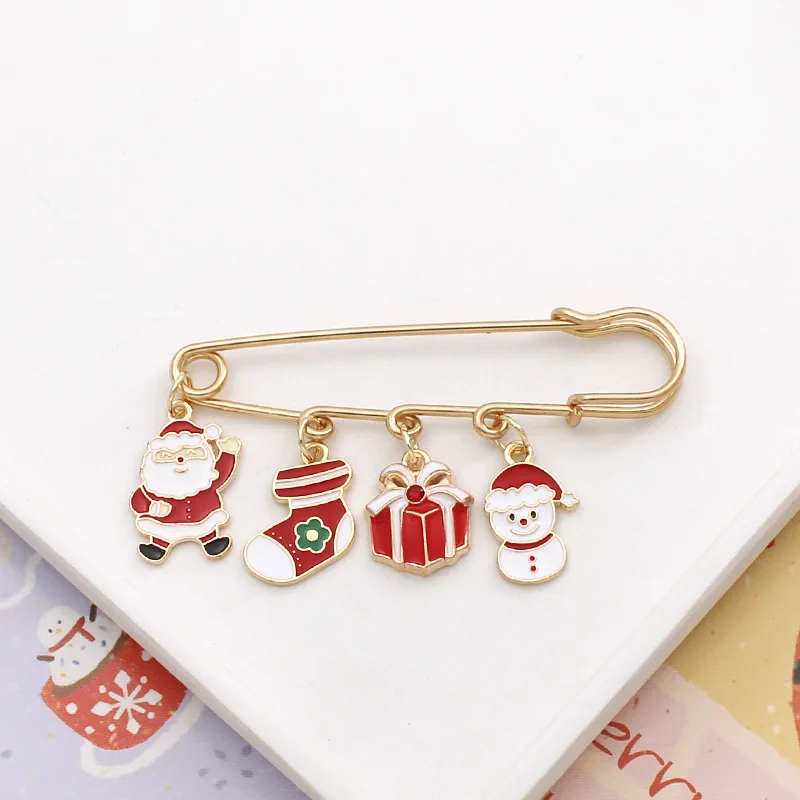 China High Quality Zinc Alloy Metal Crafts For Souvenir Christmas Cute Enamel Badges Custom Brooch Metal Pin