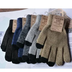 2019 Winter Gloves Women Men Girls Knitted Mittens Warm Soft Gloves Female Winter Gloves Touch Screen Unisex