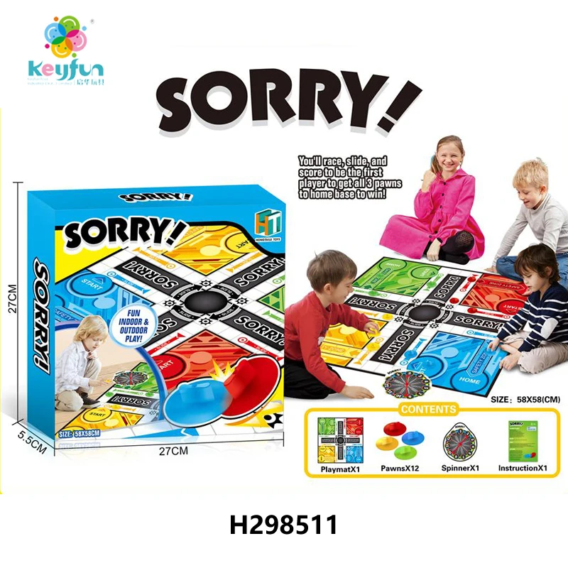 Indoor/Outdoor Family Floor Sorry Chess Game Mat Super Quality Board Games  For Play Outdoor Play Floor Game Mat H298511