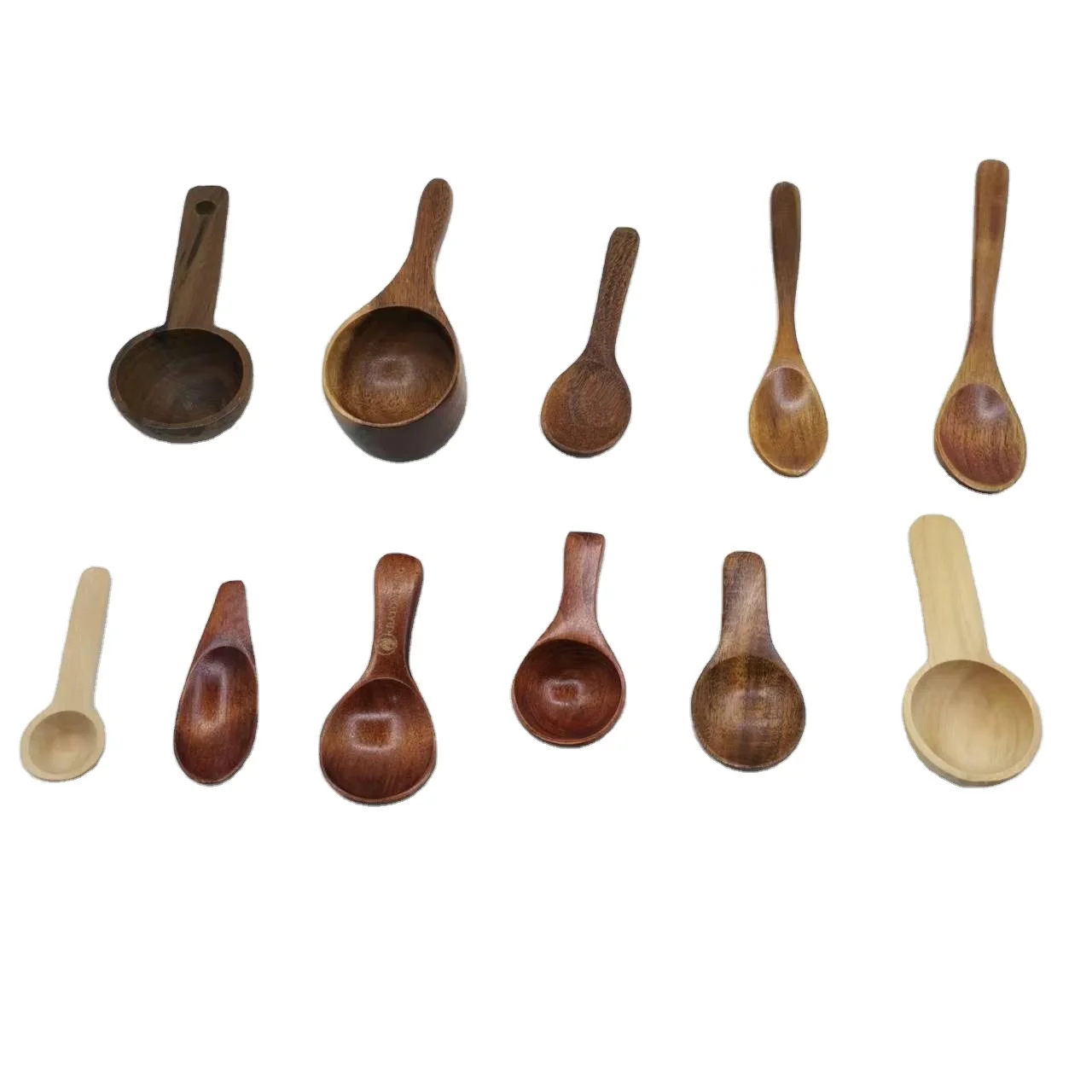 Ready Ship 3g 5g 8g 10g Coffee Spoon Mini Matcha Teaspoon Sugar Seasoning Scoop Customized Small Solid Wooden Measuring Spoon