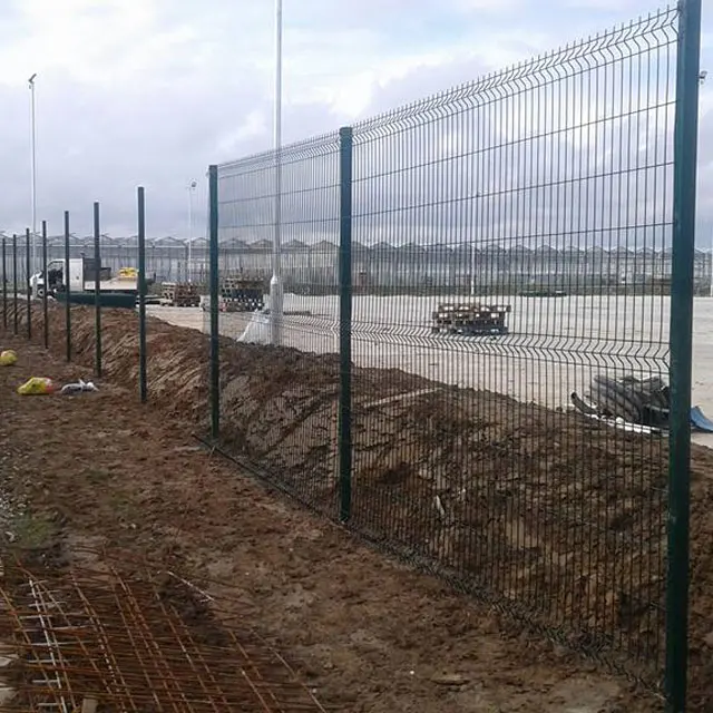 
PVC Coated Green Security Heavy Gauge Welded 3D Wire Mesh Fence Panels Design Decorative Garden Fence 