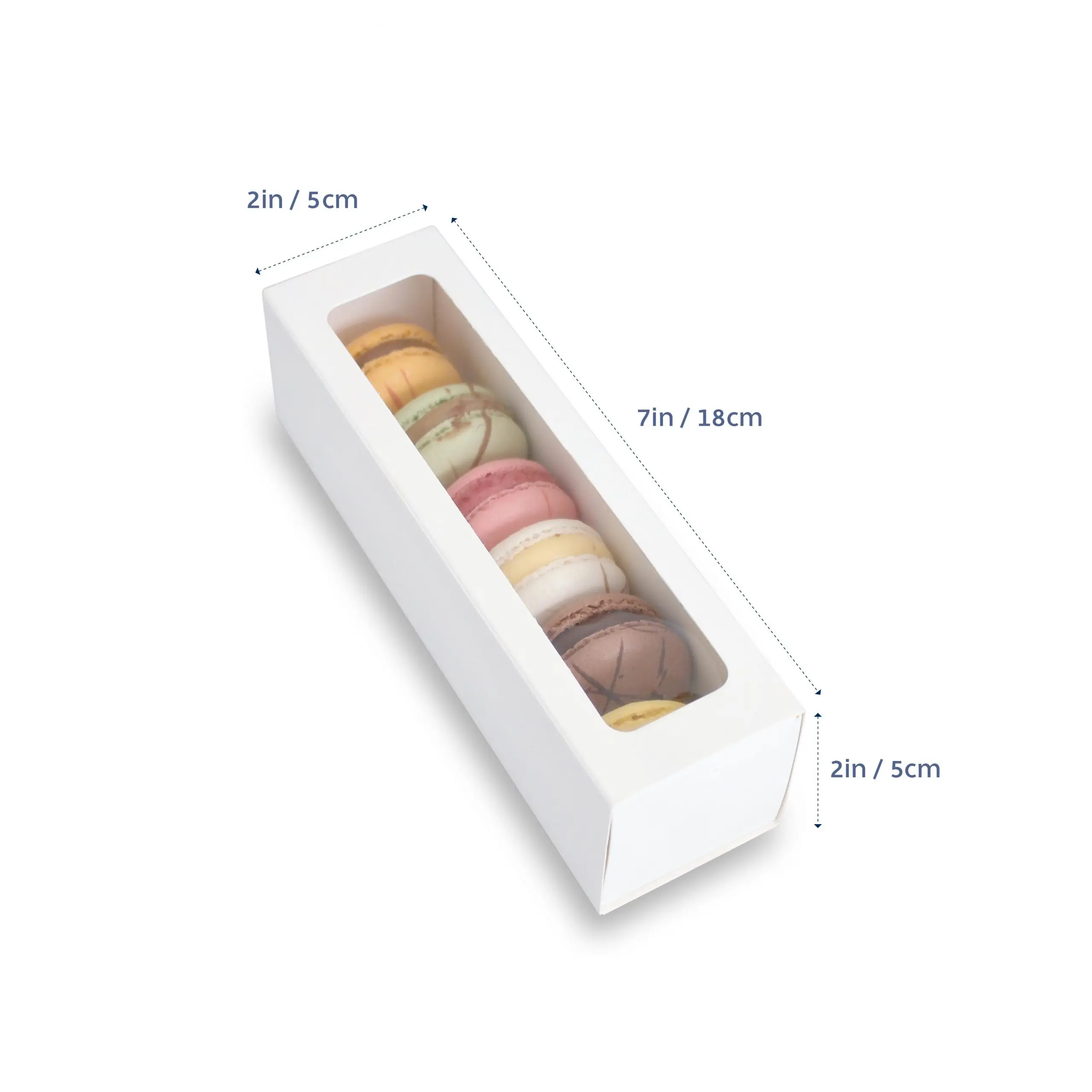 Customized Luxury Black Gift Food Biscuit Macaron Packing Box Sweet Cookie Packaging Paper Macaron Box