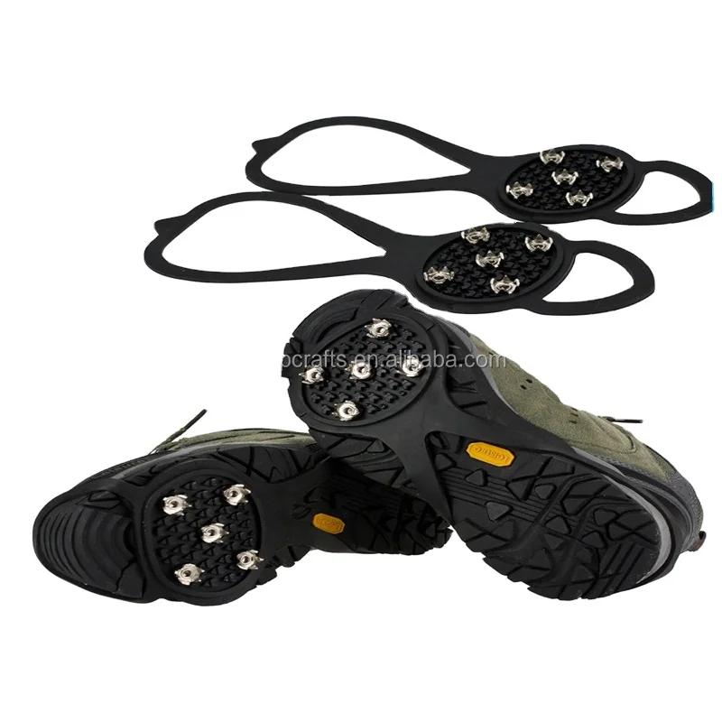 Hot Sale Durable Traction Cleats for Snow and Ice/Snow Grips for Shoes Black
