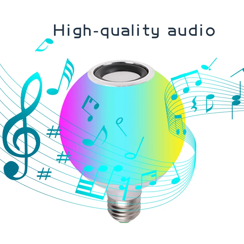 Wireless Remote 4.0 Speaker Smart Music Lamp Speaker Multi Color Music Bulb Smart Led Bulb Light Rgb E27 90 Modern RGBW IP65 0.5