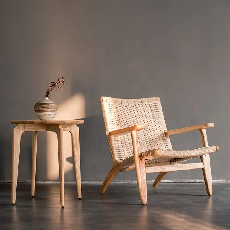 Japanese minimalist wabi-sabi modern office computer living room study dining study table and chair set for living room