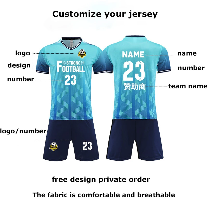 2024 hot selling good quality soccer jersey clothing breathable and comfortable Game training polyester custom football jersey