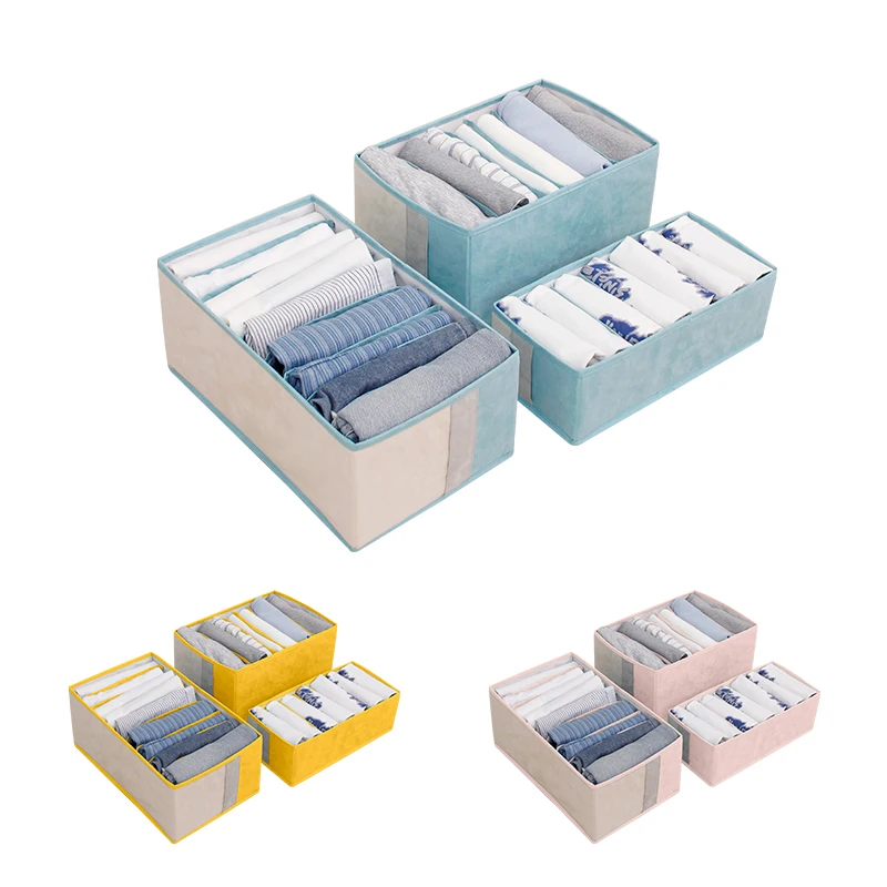 Foldable Suede fabric material for  Clothes storage box kinds of sizes for storage clothing