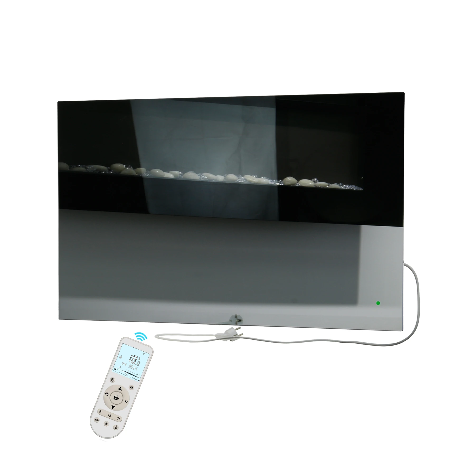 Bathroom Intelligent 7-24 hours programming thermostat Defogger Erp M060P 600 W 220-240V Far infrared Mirror Carbon panel heater