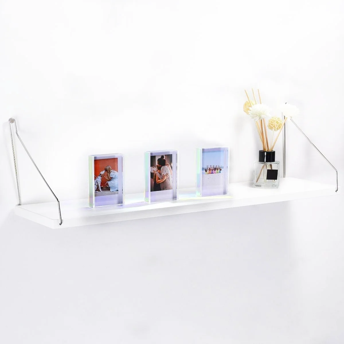 Custom plastic glass mini photo frames acrylic slideable photo frame for table ornament