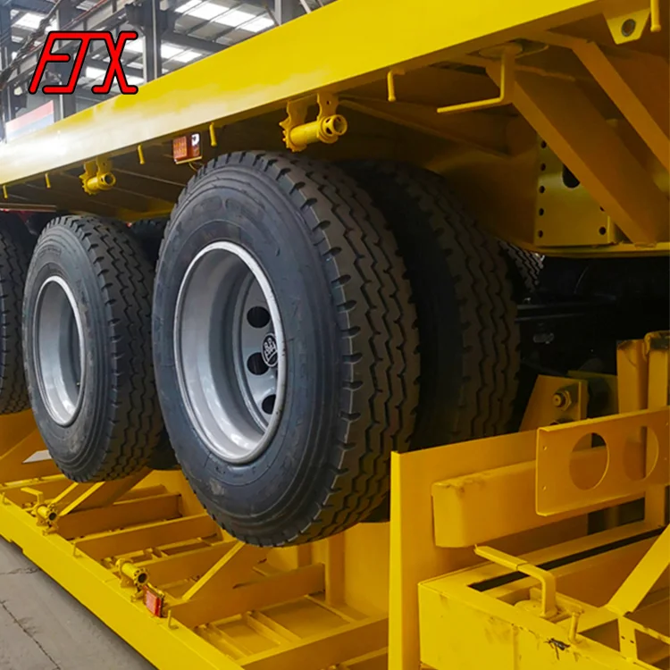 Container transport vehicles can transport 40 tons to 80 tons on flat plates, with customizable length, width, and height