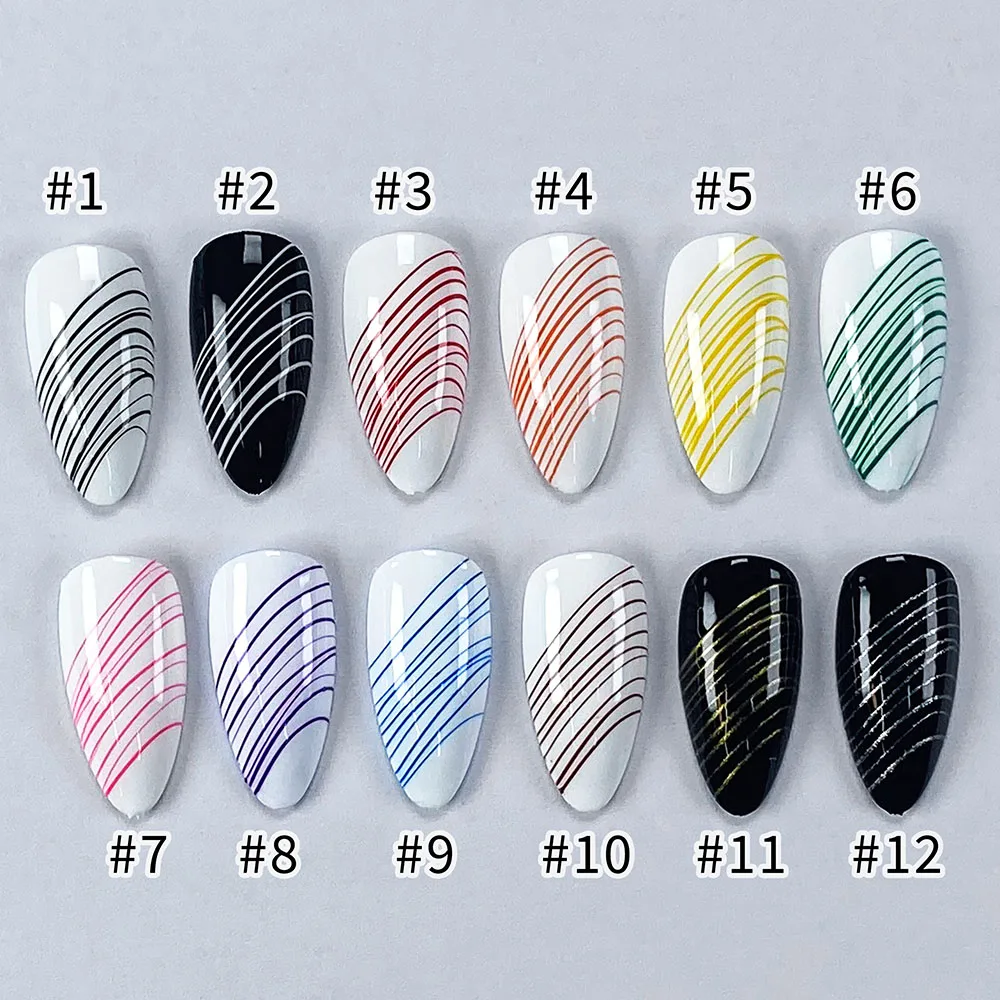 Nail Art Design Easy Painting Spider Gel Drawing Gel Color Nail Art Design for Professional Salon