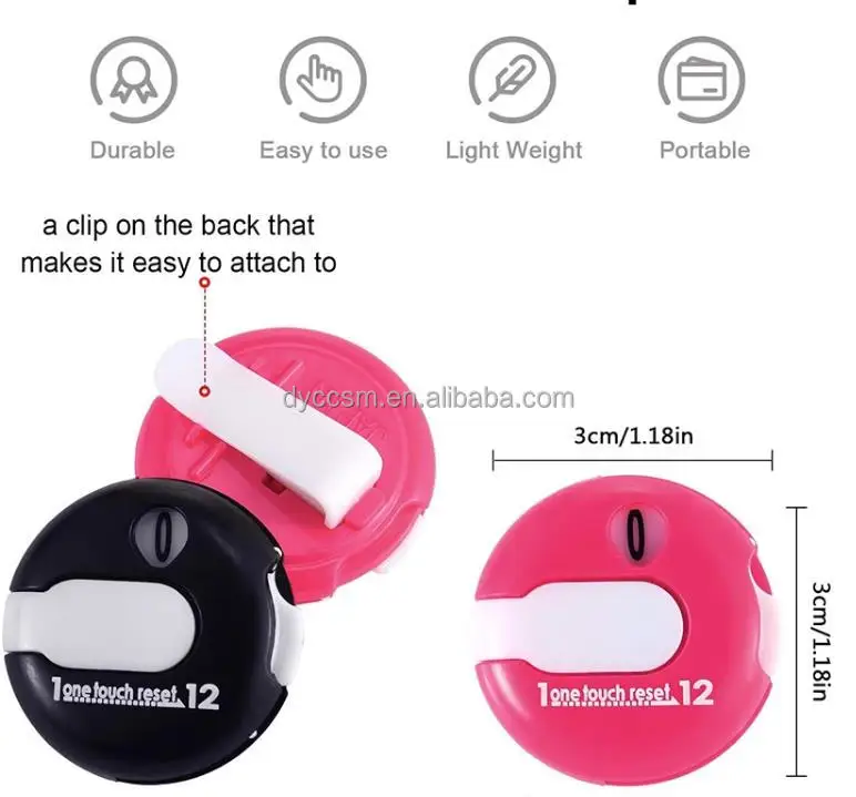 Wholesale Golf Score Counter Golf Stroke Clicker With One Touch Reset For Golf Course Scorekeeper Mitten Clip Pole Counter