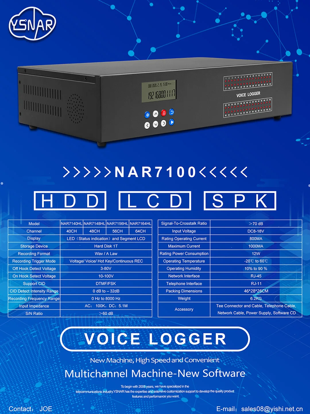 48CH Call Recorder | Landline Phone Recorder with CDR & SDK | Stand Alone Network Linux Customizable Voice Logger with 1TB HDD