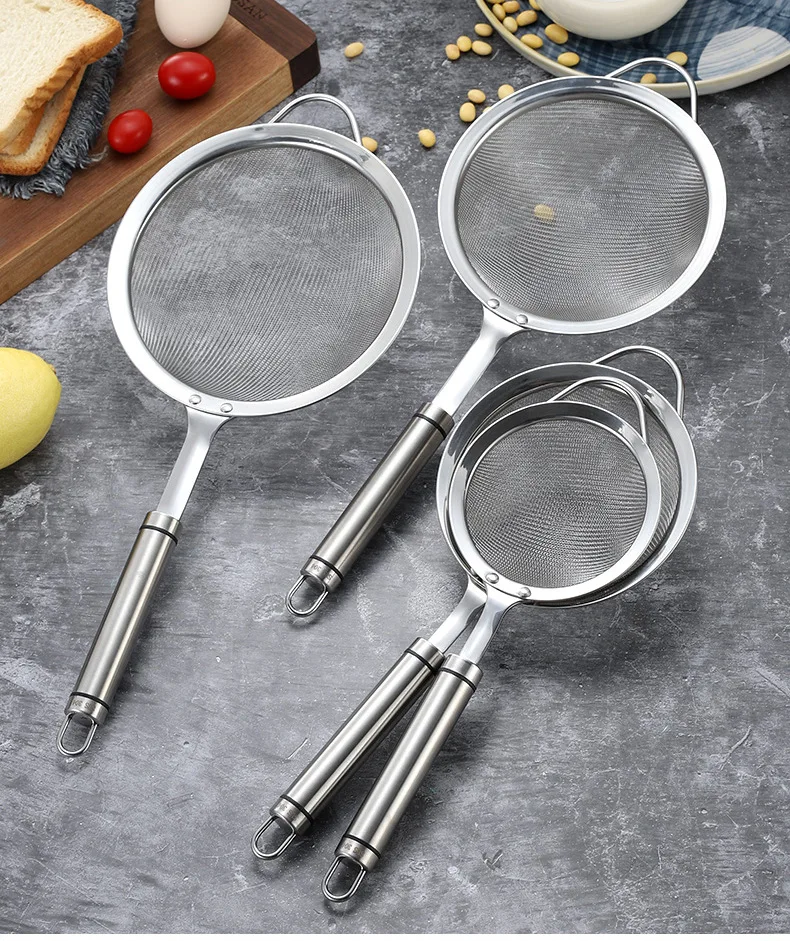 Professional kitchen tool sieve centrifuge liquid solid vibrating hand shake flour sifter sieve