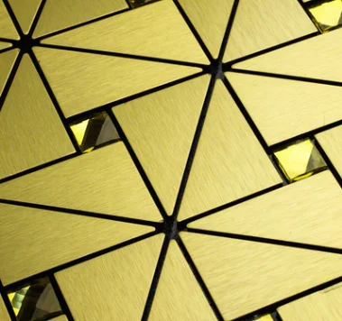 Background Wall Mosaic Aluminum Backsplash Wall Tile Self Adhesive Peel Stick Kitchen Props Sale Gold Silver Copper Home Decor